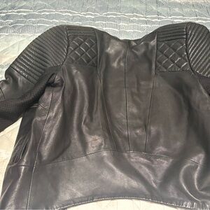 Elegant Black Quilted Leather Jacket